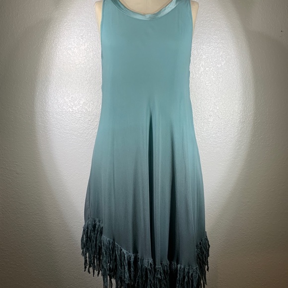 Viviana Uchitel Gradient Shibori Fringe Dress NWT - Picture 1 of 8